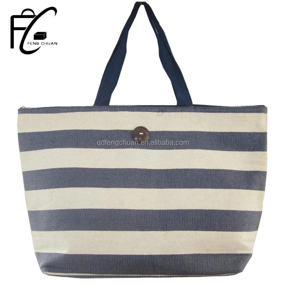striped bags white blue