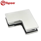 high quality aluminium alloy body small L clamp patch fittings for glass door