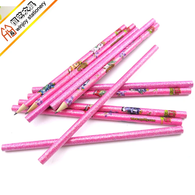 Winjoy Pen Brand 7'' Natural Raw Wood Pink Pencil