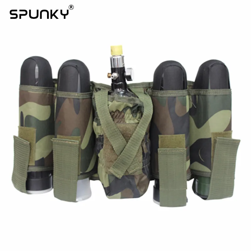 Nylon oxford Camouflage Paintball Tactical Gear 4+1 Paintball Harness