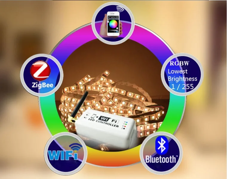 2015 new led products wifi connected led controller rgb with dimmer timers - ANKUX.COM