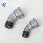 150 Psi DIN EN10242 Standard Water Supply Galvanized Beaded Cast Iron Pipe Fitting Bends 45 degree M&F Thread