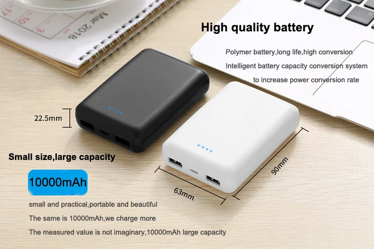 Small Super Slim 10000mAh Power Bank Portable Charger External Battery - ANKUX.COM