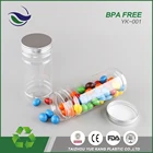 malaysia cheap custom transparent pet food storage container 350ml plastic cookie candy bottle jar