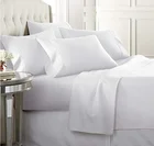 Hotel Use 1800TC Wrinkle Free white bed sheet for hotel ,Microfiber Bed Sheet /Bed line /bedding set