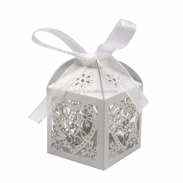 cut pattern wedding favour candy gift paper packaging boxes