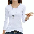 Pure Cotton Long Sleeve T shirt Women Clothing Summer