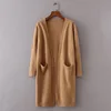 Fashion Women loose big yard thick solid color coat with factory supply price