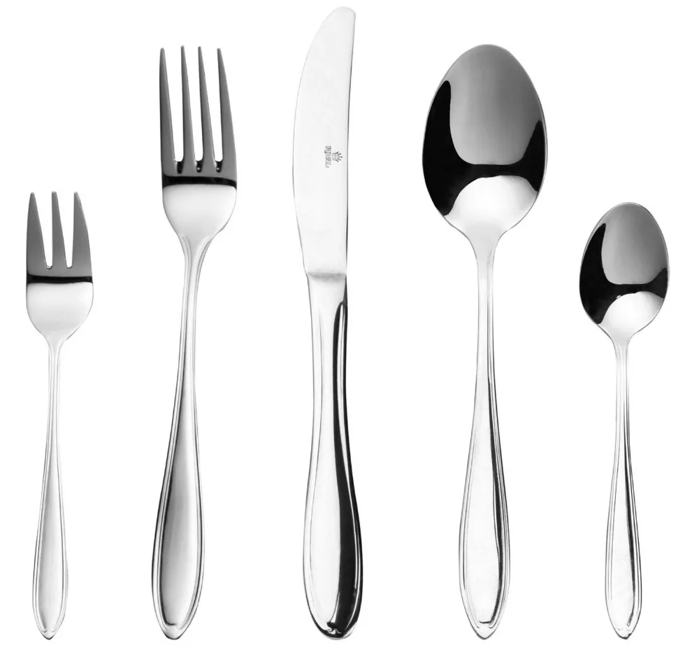 High quality stainless steel flatware set with stand, cutlery set with
