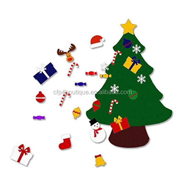 stocked kids diy ornaments felt wall hanging christmas tree set