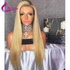 Popular Braid Hair Wig #4 #613 Blonde Ombre Color Brazilian Human Hair Full Lace Wig