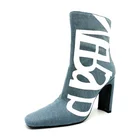fashion high heel womens cowboy ankle sexy jeans boots