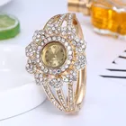 New Trend Flower Shape Diamond Bracelet Watch For Women Charming Dress Watch