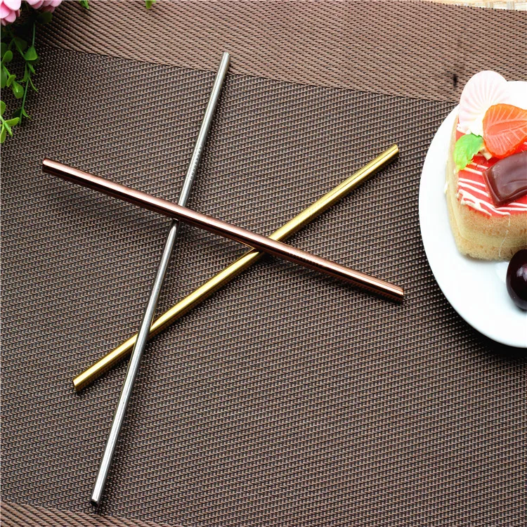 Stainless Steel Gold Plated Reusable Drinking Straws, FDA Passed Gold Metal Straws