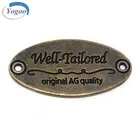 Oval Antique Brass Sewing Metal Name Tag Custom Logo Engraved Metal Label Tags