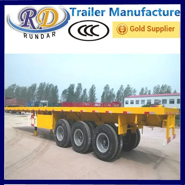3 Axle 40ft Flatbed Semi Trailer
