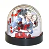 Promo Melody customized large resin glass photo inserted glittering water snowglobe