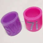 Customized Flexible Silicone Rubber finger Ring with alphabet