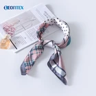 Unique design silk head covering hijab square muffler scarf