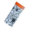 Cylinder Print Disposable Halloween Spider Web Designed Plastic Tablecloth