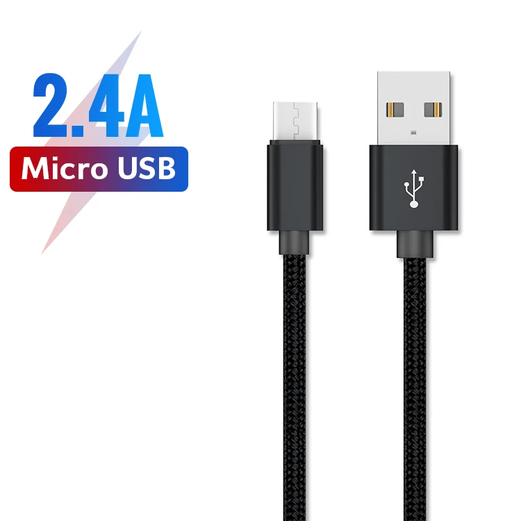 Hot Sale Custom Braided USB Cable Premium QC3.0 2.4A Fast Charger Sync Data USB C Cable For Android Micro USB Cable - ANKUX.COM
