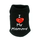 I Love My Mommy Bling Heart Dog Fancy Clothes Shirts for Small blank Dog