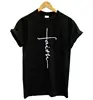 Faith Cross Graphic tops women t shirt tshirt tees cotton