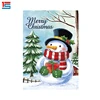 Red Scarf Snowman with Gift 28x40 inch Garden Flag Merry Christmas Double Sided Winter Decorative Outdoor House Flag