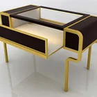 Glass Display Wholesale Commercial Modern Polished Top Tempered Glass Jewelry Display Table