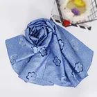 VS106 Wholesale women head scarf polyester flower pattern Arab hijab