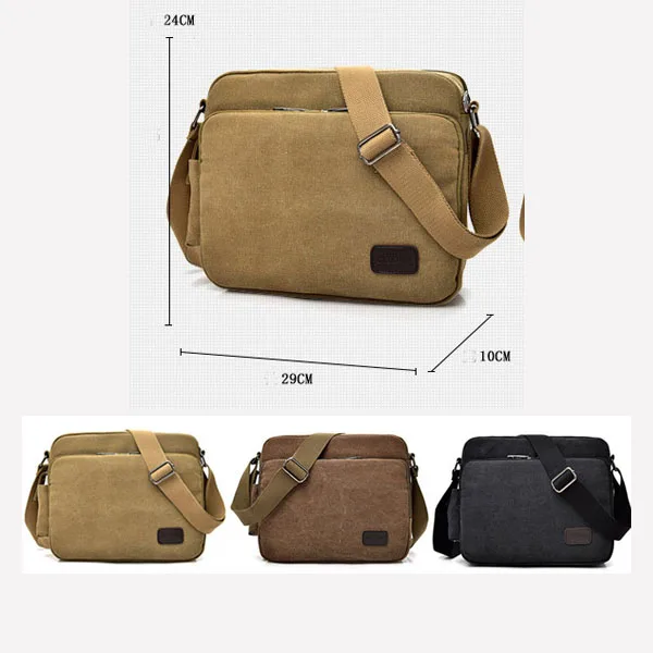 Online shopping man women crossbody sling bag canvas shoulder messenger bag with bottle holder
