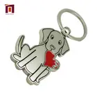 Custom Manufacturer One Piece Metal Dog Frog Remove Christmas Keychain Chain For Key