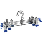 2019 Hot sale cheap metal pants hanger with PVC coated clips