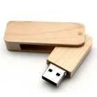Wooden shape swivel 64gb usb flash disk 2.0