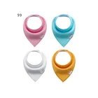 Custom plain baby toddler bandana bibs set 100% organic cotton