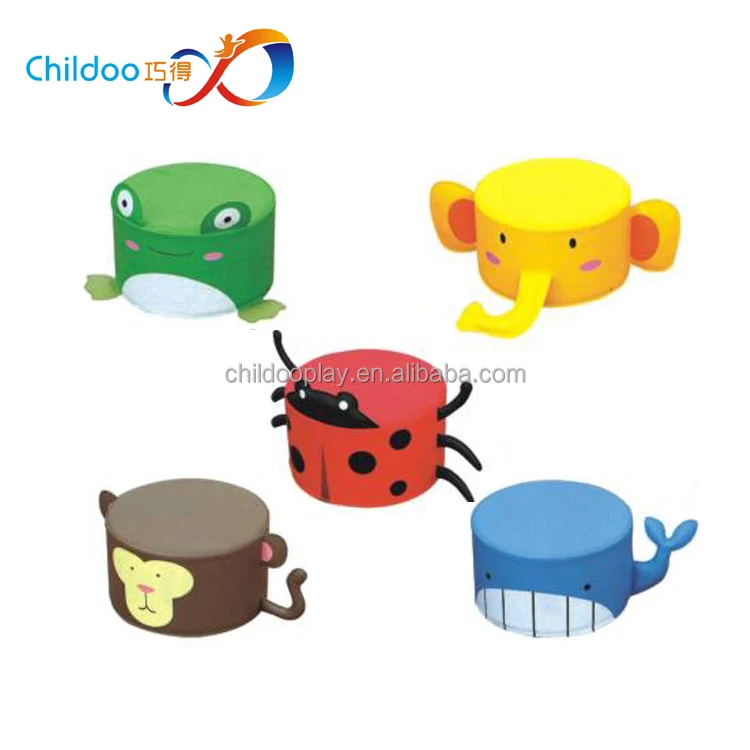 kids custom cartoon animal soft sofa kindergarten furniture for