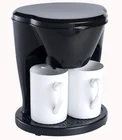 Office home ceramic stainless steel double cupdrip glass coffee maker