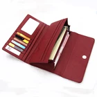 Leather Wallet Lady Wallets And Purses Fashionable Women Genuine Leather Long Card Holder Wallet Purse For Lady