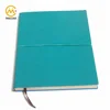 Wholesale custom made ribbon bookmark PU leather school personal diary with elastic band