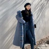 Factory Real Fur Coat Wool Jacket Double Face Cashmere Long Coat Women Outerwear