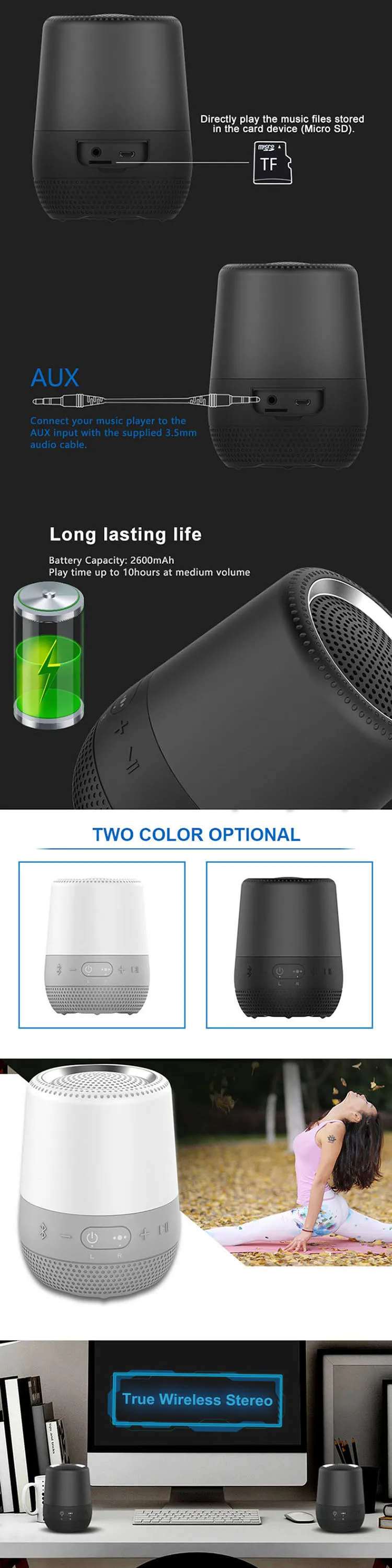 8W IPX6 Mini Portable Wireless Waterproof Bluetooth Speaker - ANKUX.COM