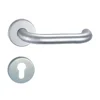 High quality cheap hollow stainless steel u shape door lever handle on rose