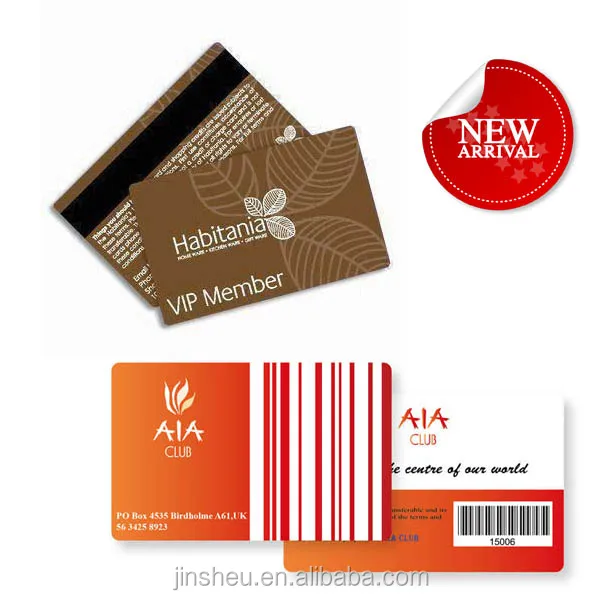 custom waterproof plastic pvc printing barcode membership card