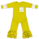 wholesale hot selling baby girls boutique outfits children girl embroidery fall clothes sets kids clothing