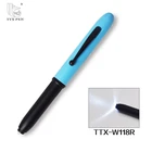 Best quality two color refill magic ink pen with touch stylus black and blue ink pen