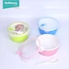 hot selling promotion BPA free 1.2L lunch box round shape plastic lunch box lunch set with spoon