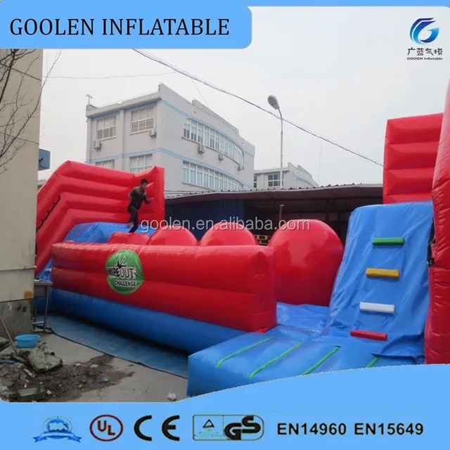 2016 new design inflatable wipeout/ leaps n bounds / big baller