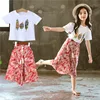 2019 Summer Girls Clothes Sets Baby Girl Short Sleeve Shirt Top+Shorts Suits Kids Clothing Printed Children's Clothes 7 8 9 10 Y