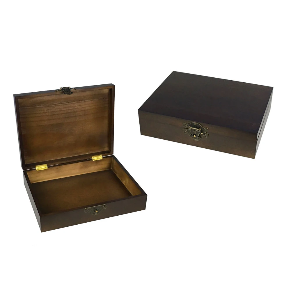 Chinese stylish black flip cover artistic tea box with compartment