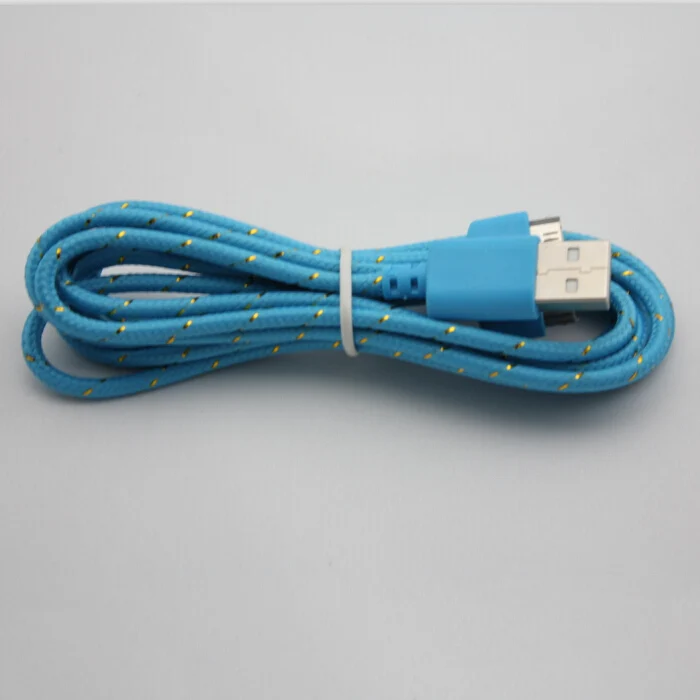 Round nylon braided micro USB chager cable for Samsung Android phone - ANKUX.COM